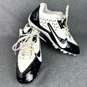 Nike Alpha Strike 579371-100 Men's US 10 White Black Lace Up Football Cleats